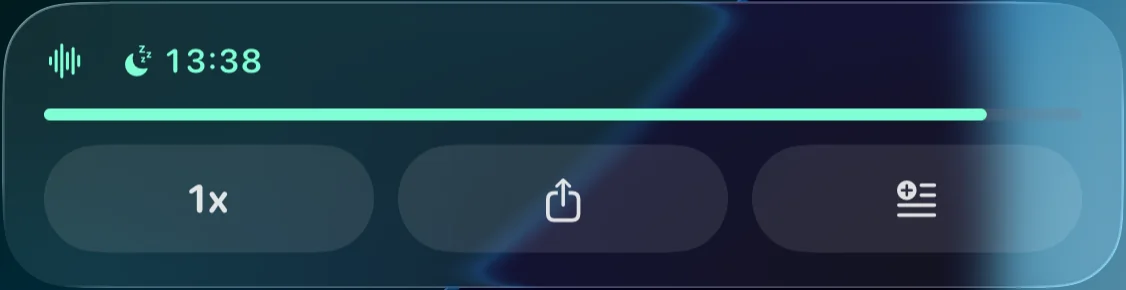 talavo Live Activity widget on iPhone Lock Screen showing currently-playing YouTube track with playback controls